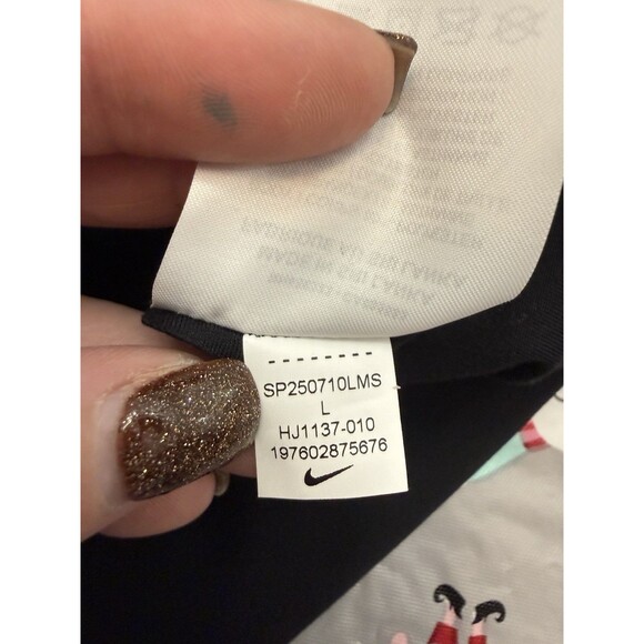 NWT Nike One Women's L Large High-Waisted Leggings Black Navy Blue $70 - Picture 9 of 9